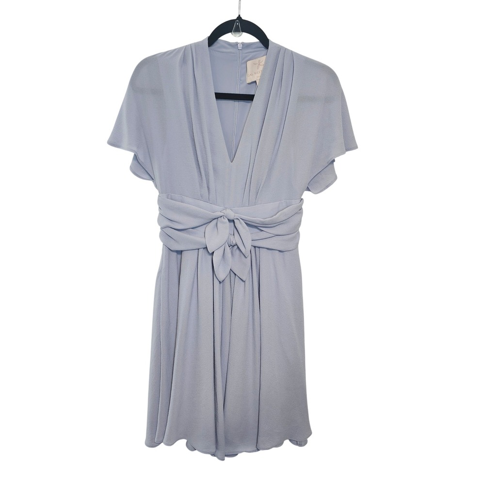 Gal Meets Glam Womens Jane Tie Waist Dress Lavender Size 2